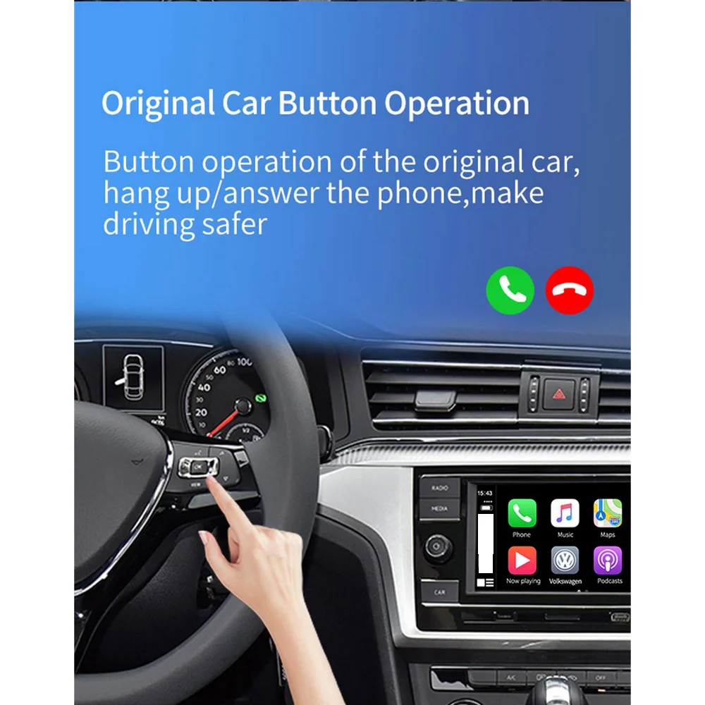 Wireless Adapter 2.0 Wired to Wireless Compatible with Factory Cars Audi for Porsche for Volvo Wireless Dongle