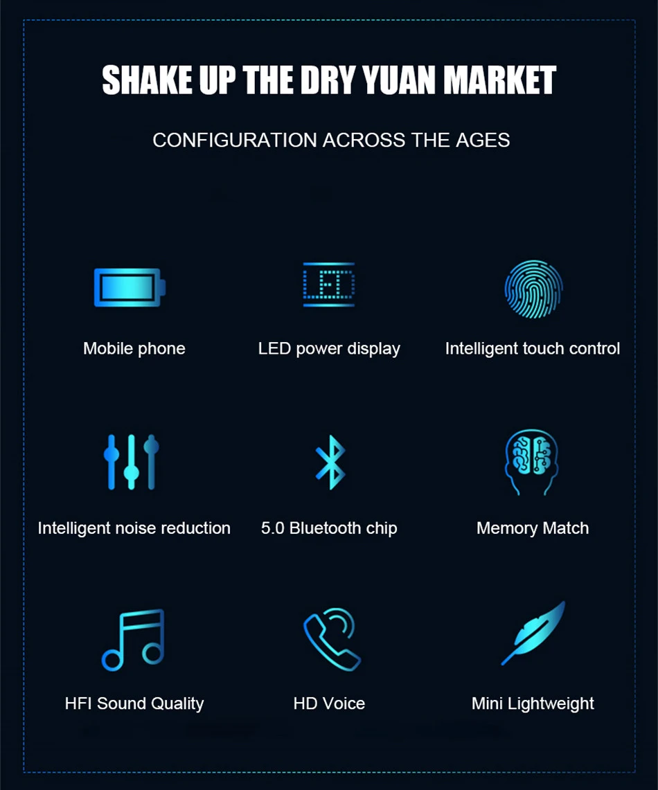 TWS Bluetooth 5.0 Earphone Mini Wireless Earbuds Stereo Headphone Sport Headsets 2000mAh Power Bank LED Display 8D Bass With Mic (2)