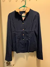 Casual Shirt Blouse Tops Button Patchwork Blusas Long-Sleeve Lapel Office Autumn Plus-Size