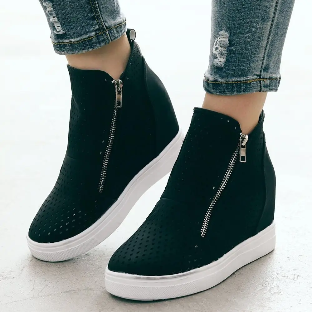

Women's Solid Low Flat Heel Round Toe Boots with 2.5 cm Waterproof Platform Suitable for Indoor&Outdoor Drop Shipping buty damsk