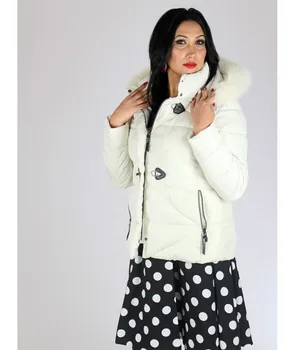 

PARKA TRENCH COAT HAT HAIR Coat de Fashion for Women woven jacket with Hair White Color Autumn/winter collection