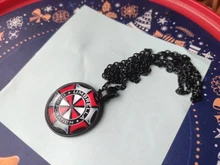 Badge Necklace Jewelry Pendant Umbrella Crystal Biochemical Gift Convex Round Glass Company