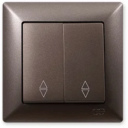 

PnpnElectrıc Gns Visage Ambiance Metallic Mocha Double Switch Vavien 10A 220V AC 2 Gang 2 Way Switch