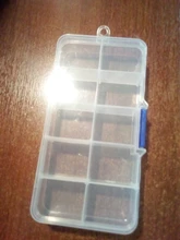 Caja de almacenamiento con bolsillos para señuelos de pesca, caja de 10 compartimentos para cebos de pesca, transparente, cuadrada