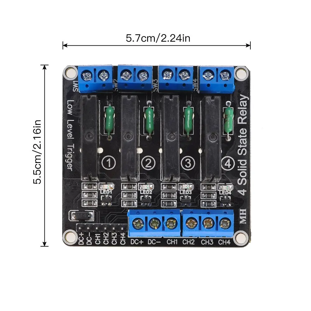 ShenzhenMaker магазин 5V 4 канала твердотельные реле Модуль с предохранителем для Arduino