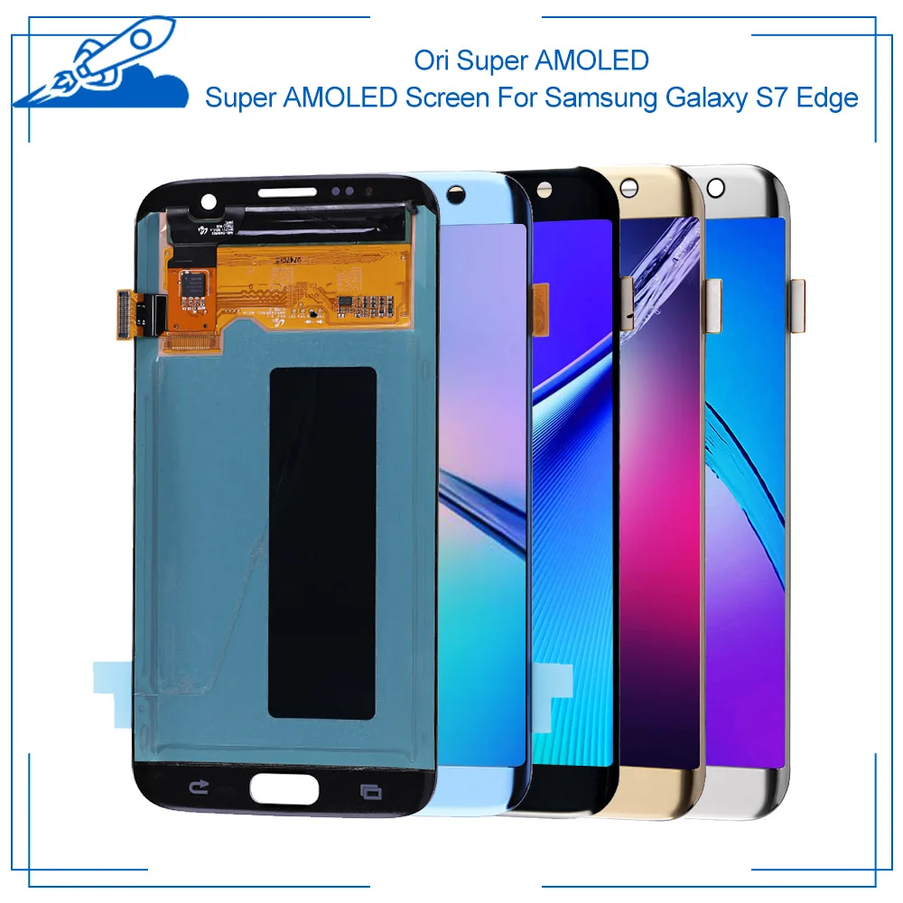 Сменный сенсорный ЖК экран Ori SUPER AMOLED для Samsung Galaxy S7 Edge G935F G935A V G935S переднее стекло