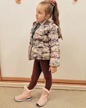 Ankle-Boots Plush Girls Boys Winter Flat Zipper ISSIENA Down with PU Snow Snow