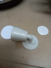 Tope de puerta de silicona silenciosa sin perforación, tapón de absorción de pared para inodoro, soporte de puerta antigolpes, tope de puerta de engranaje de resistencia