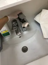 Sink-Faucet Washbasin-Tap Cold-Water-Mixer Brass Bathroom Black Deck Mounted Hot