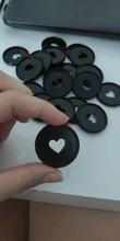 Anillas de plástico con agujero de corazón para encuadernación, discos redondos de colores con orificio en forma de seta para encuadernar, manualidades, 30 unidades de 35mm