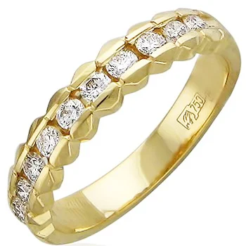 

Esthete ring with 10 diamonds in 750 Yellow Gold