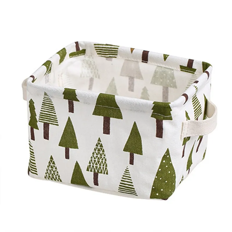 Tree Креативные DIY настольные корзины для хранения, складные метизы, косметика, офисные принадлежности, Домашний Настольный органайзер, тканевые корзины для хранения - Цвет: Tree