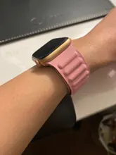 Correa de enlace de cuero para Apple watch, banda de 44mm, 40mm, 38mm, 42mm, pulsera de bucle magnético original, iWatch seires 3, 5, 4, 6 SE