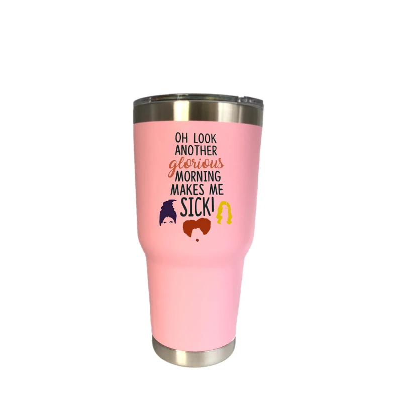 Online Halloween Hocus Pocus 20 oz vaso de viaje coche taza de cerveza de doble pared frascos de vacío aislamiento termo de acero inoxidable taza de café