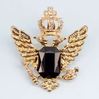

Brooch jewelry crown with wings (50627)