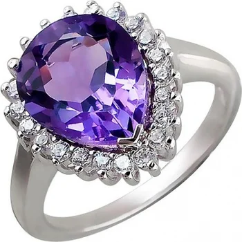 

Esthete ring drop with amethyst and cubic zirconia