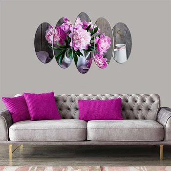 

Pink Flowers 5 Piece Mdf Table