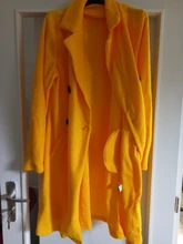 Chaqueta abierta por delante para mujer, abrigo cálido y largo, informal, Color sólido, otoño e invierno, 2020