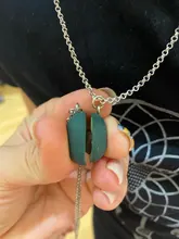 OATHYAN-colgantes de aguacate y fruta para mujer, collar de cadena larga con forma de corazón, joyería