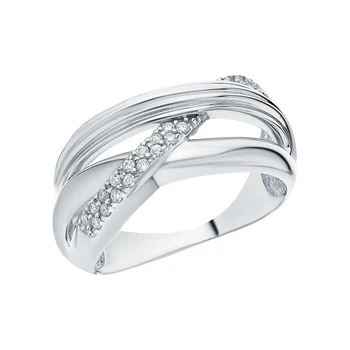 

Silver ring with cubic zirconia sunlight sample 925
