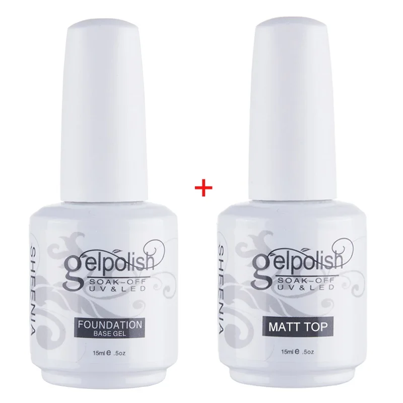 Esmalte de Gel para uñas, barniz de capa Base y superior sin necesidad de limpiar, imprimación de larga duración, esmalte de Gel UV para manicura artística, 15ml