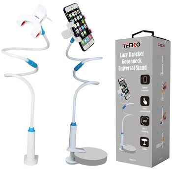 

Temco HDL006 Soporte para Móvil 5.5 Pulgadas, Stand Gooseneck Universal Holder Stand for Smartphone, Mobile Phone,(White)