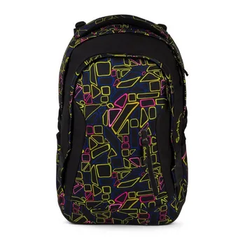 

School Bag Eco Ergobag SAT-MAT-001-9K5 Black Extendable (30 X 22 x 45 cm)