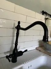 Faucet Kitchen-Sink-Crane Taps MODE-FILTER-MIXER Dual-Handle Matte Black Dual-Water-Function