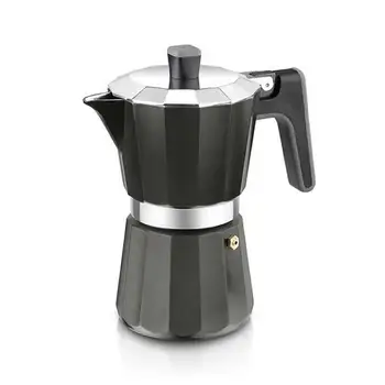 

Cafetera bra perfecta black a170486 - 9 tazas - aluminio - fondo para inducción total - apta todo tipo cocinas