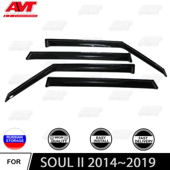 

Window deflectors for Kia Soul II 2014~2019 car styling wind deflector guard auto vent visor rain guards cover