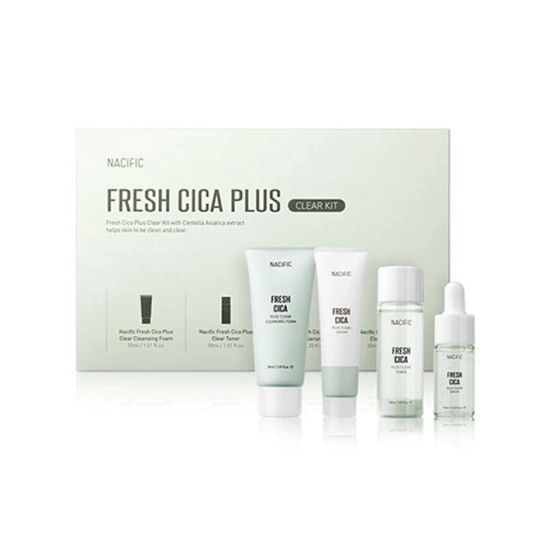 Fresh Cica Plus Clear Kit Nacific toner sooth эссенция сыворотка крем очищающая пена увлажнение с