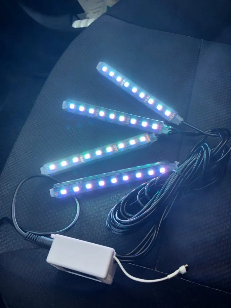 Car RGB LED Strip Interior Light photo review
