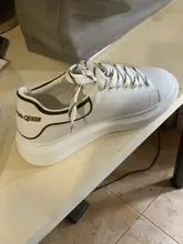 Nuevo diseñador De Zapatos Alexander las mujeres De gran tamaño blanco zapatillas De deporte De plataforma gruesa botón Casual Tenis Zapatos De Mujer