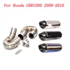 Slip On Motorcycle Exhaust Mid Link Pipe And 51mm Muffler Stainless Steel Exhaust System For Honda CBR1000 2008-2016