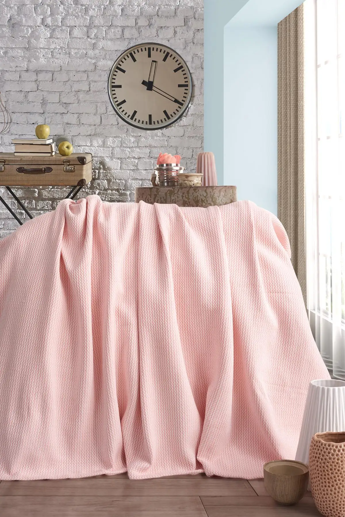 

100 Cotton Four Seasons Blanket Single Personality | Pink