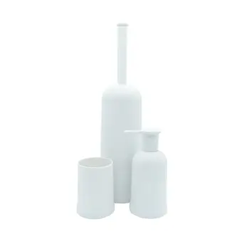 

KOOK TIME - Set of 3 bath accessories, liquid soap dispenser, tumbler holder and bathroom Hatch, robust plastic and