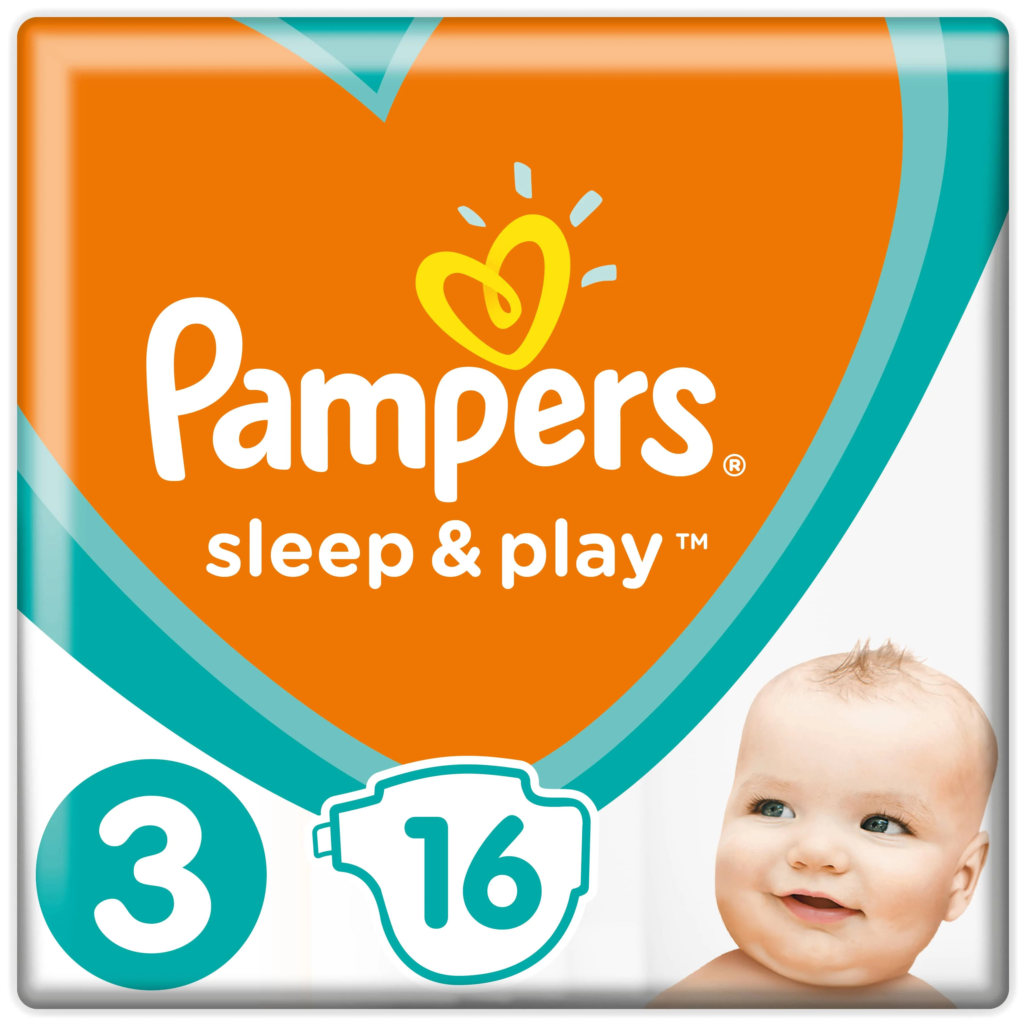 Подгузники Pampers Sleep& Play 6-10 кг, 3 размер, 16шт