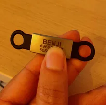 Etiqueta de policarbonato para perros, placa de identificación de silicona de acero inoxidable, Collar para perro, antipérdida, placas de identificación, goma extensible