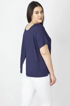 

Sans Textile Women 'S Navy Blue Back Wraped Bluz 65 N16101