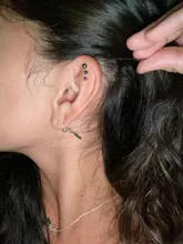 Stud-Earing Barbell Body-Jewelry Ear Piercing Helix-Bar Tragus Stainless-Steel Cartilage