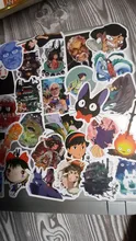 Pegatinas de Miyazaki Hayao Anime de 50/100 Uds., pegatinas de dibujos animados para bicicleta, portátil, libro, equipaje, juguetes para niños