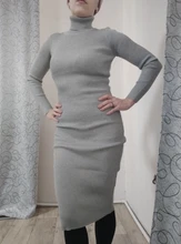Sweater Dresses Turtleneck Bottoming Long-Sleeve Slim Bodycon Autumn Winter Women Lady