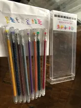 Juego de 8 colores de pluma con brillo, resaltador que cambia de Color, marcador de Flash, Gel, plumas de dibujo, álbum de recortes, diario, papelería, escuela
