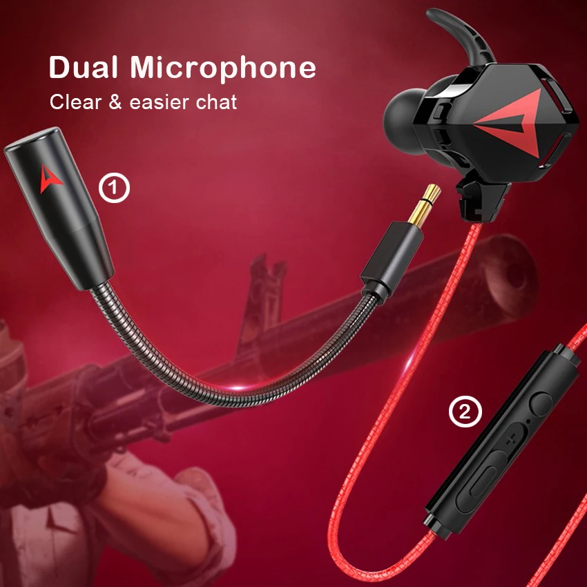 Mini Born Helmets Gaming Earphones Sport Noise Cancelling Stereo Headset with Microphone PS4 CSGO Casque Games Earphone