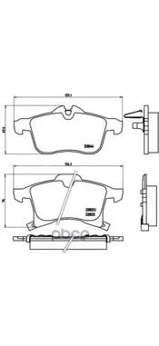 Колодки Тормозные Opel Astra G/H/Zafira A Передние Brembo P59045 Brembo арт. P59045
