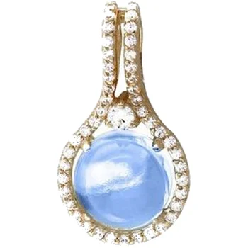 

Esthete pendant with topaz, cubic zirconia in Yellow Gold