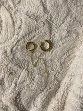 17KM-pendientes de borlas con Clip para mujer, aretes de línea larga dorados, Circonia cúbica, Cruz en la oreja, Clip, regalo de joyería 2021