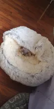 HOOPET-cama para gato y perro, cama para gato y perro de felpa redonda, cálida, suave y larga, para perros pequeños, nido 2 en 1, nuevo estilo