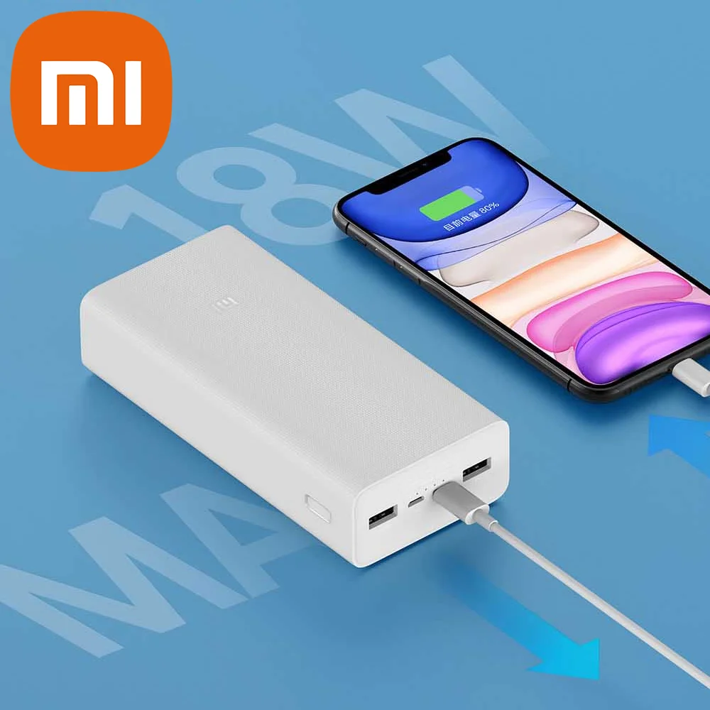 Внешний аккумулятор Xiaomi Mi Power Bank 3 QUICK CHARGE EDITION 30000 MAH PB3018ZM | Мобильные телефоны и