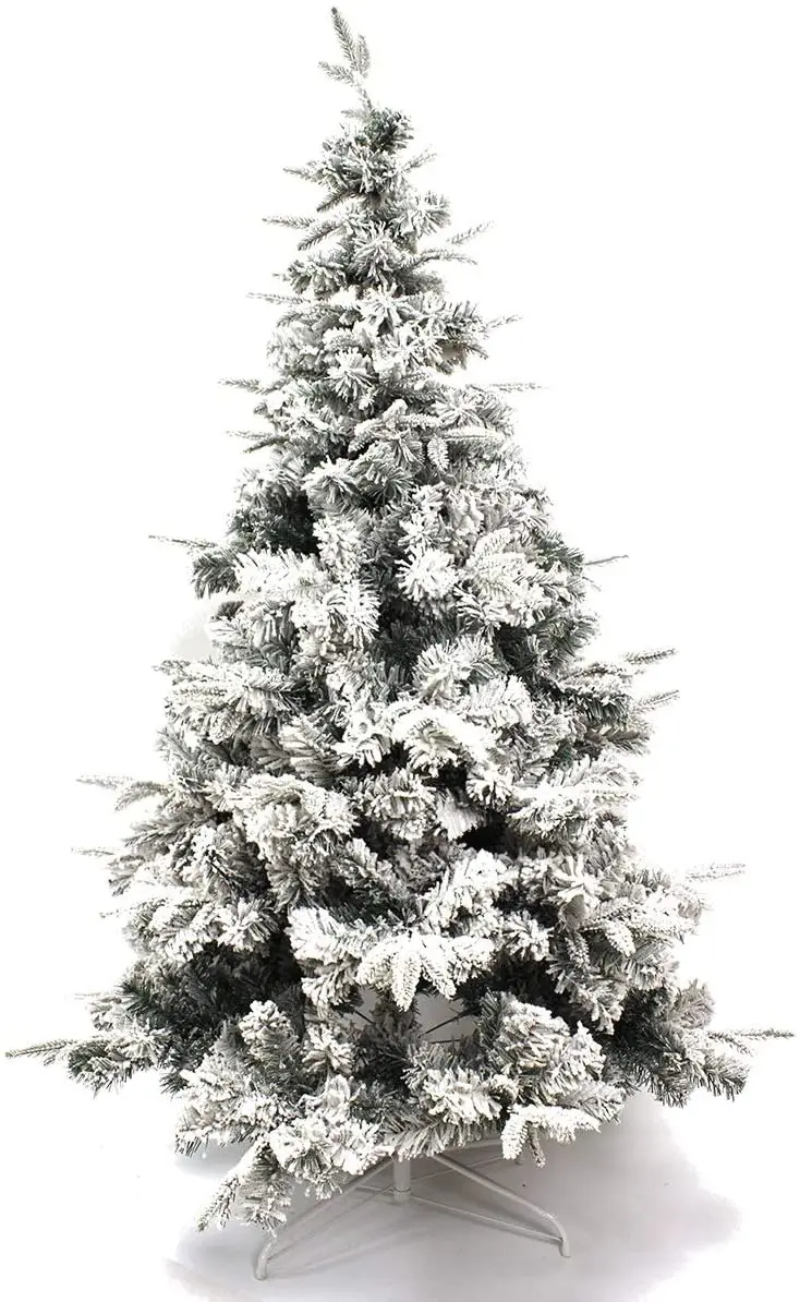 Rainbow Christmas tree Artificial Holly Natural green Material PVC support deMetal… with snow | Дом и сад